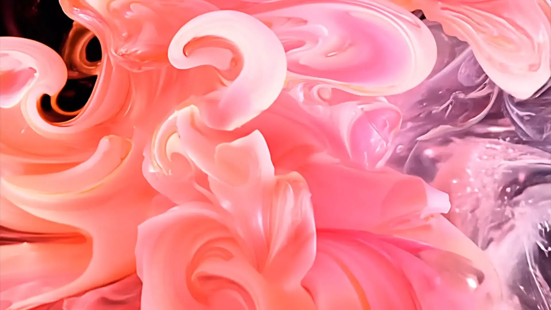 Abstract Pink Fluid Swirl Overlay for Beauty and Fashion Videos